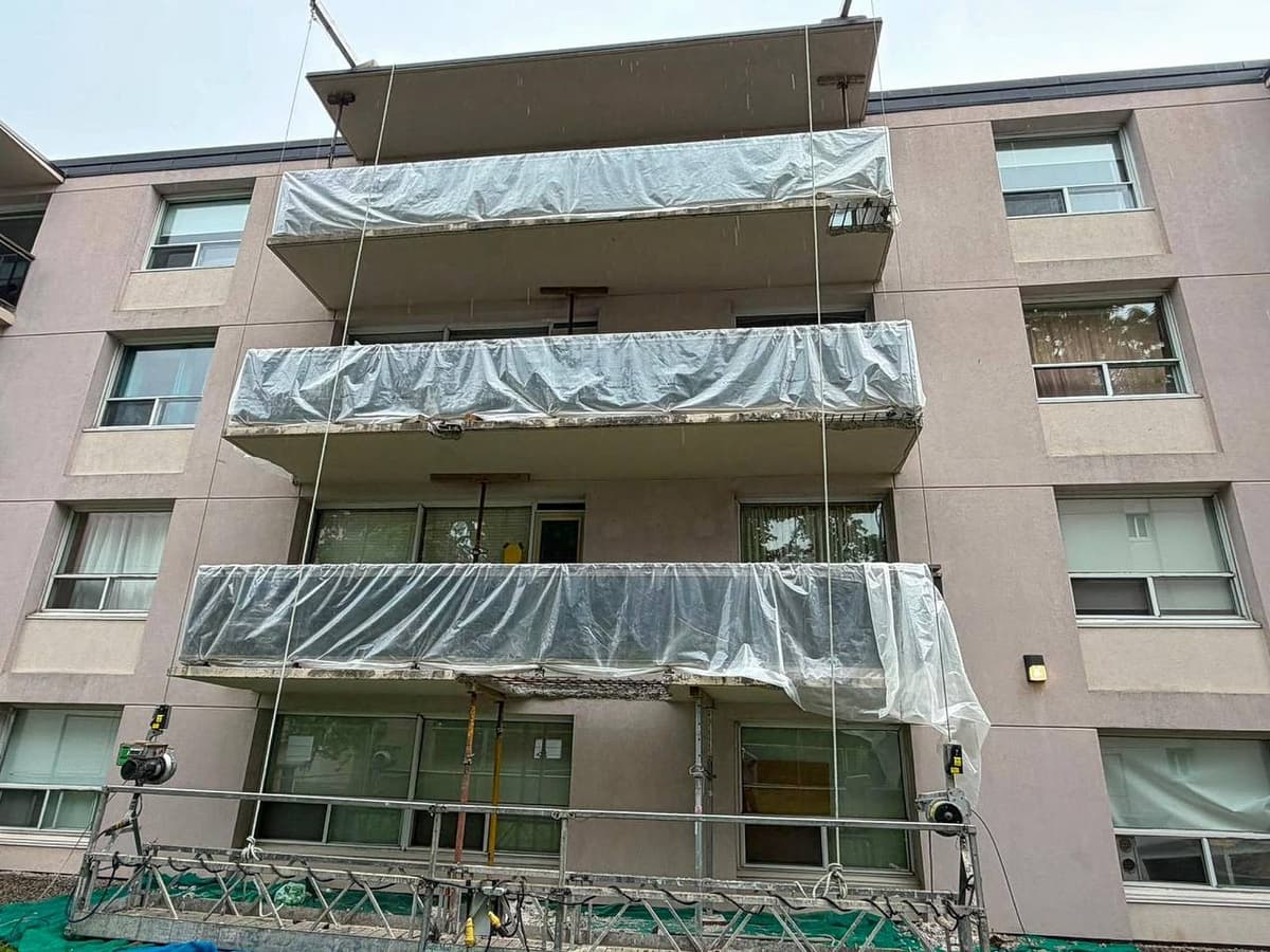 High-rise balcony railing restoration in Toronto and GTA