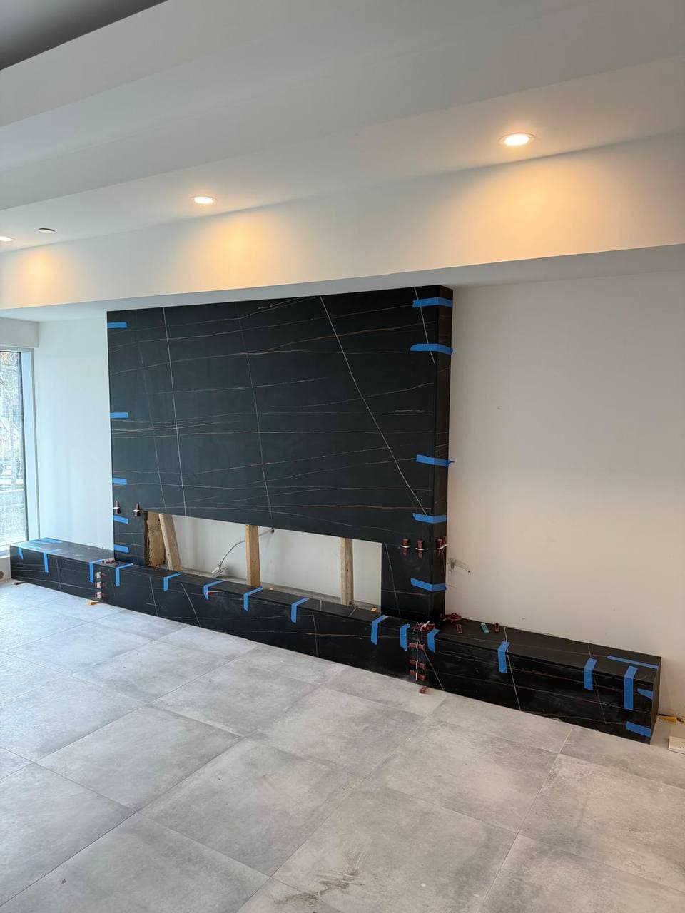 Completed commercial tile installation project in the GTA